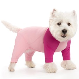 Miaododo Lightweight Summer Dog Surgery Recovery Suit for Small Medium Dog, Puppy After Surgery Onesie for Surgery Female Male Spay Dogs Long Sleeve