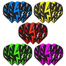 WLHGH Dart Flights, 5 Sets à 3 Stück, insgesamt 15 Premium PET Standard Dartflights für Soft und Steel-Tip Dartpfeile