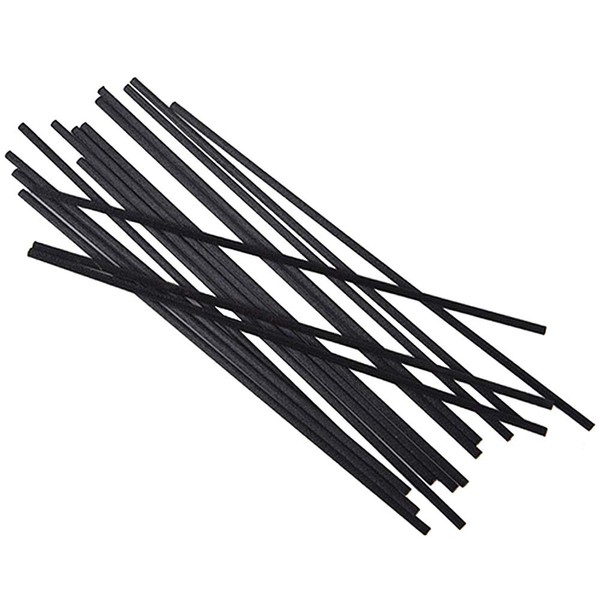 Teensery 50 Pcs Reed Diffuser Sticks 7 Inch Fiber Sticks Essential Oil Diffuser Replacement Refill Sticks for Home Fragrance Diffuser (Black)
