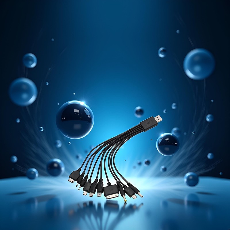 BWESOO Black 10 in 1 Universal USB Cable, Multiple Universal