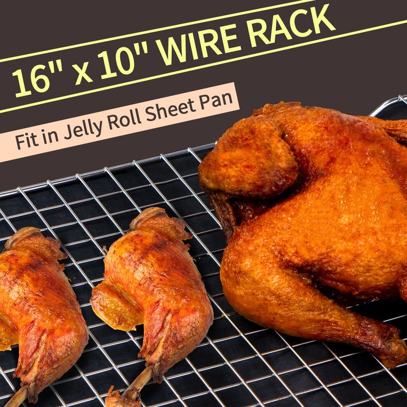 Cooling Rack for Baking, 16x10 Inches Baking Rack, Thick Wire