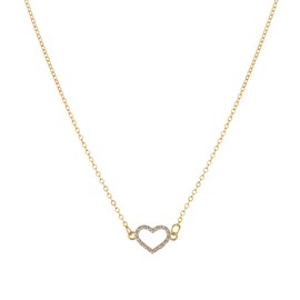 SpetngSake Heart Necklace, Gold Chain Women, Vintage Simple Heart Pendant Jewellery, Necklace with Heart Pendant, Chain Heart Necklace Women Girls, Ideal for Women, Perfect for Valentine's Day Gifts,