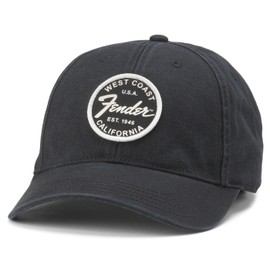 AMERICAN NEEDLE Fender Hepcat Adjustable Buckle Strap Baseball Dad Hat (SMU611A-FEND-BLK)