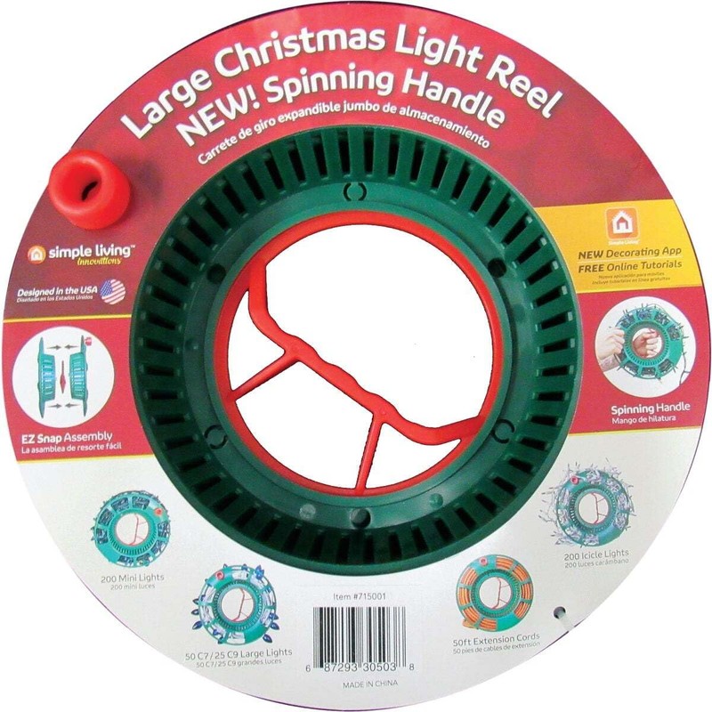 SIMPLE LIVING SOLUTIONS LLC Large Green Xmas Light Reel