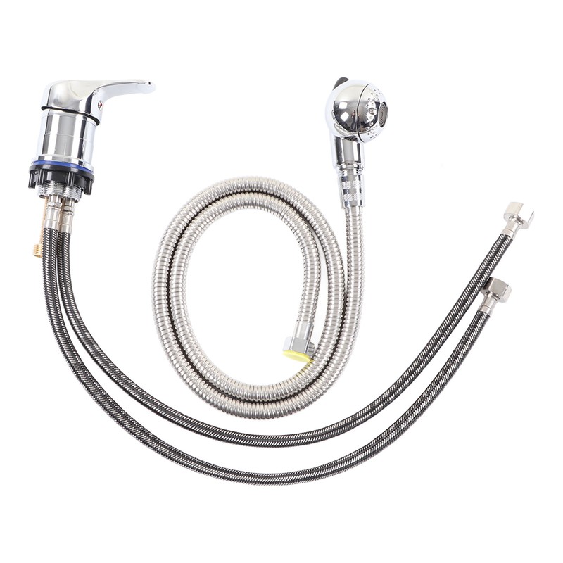 Salon Shampoo Bowl Sink Faucet Sprayer Kit Hot Cold Switch