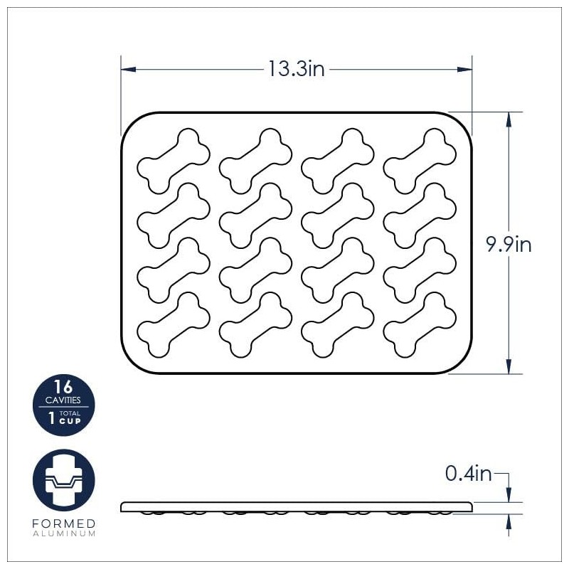 Nordic Ware Puppy Love Pan and Mix Set, Navy