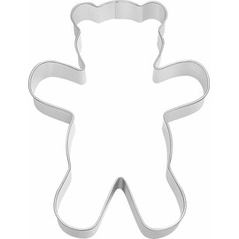 Birkmann 1010702110 Teddy Bear Cookie Cutter 6.5 cm – Grey Plastic – 5 x 3 x 2 cm