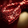 2PCS Red Cheer Bow, Large Shimmering Glitter Hair Bow Clips,