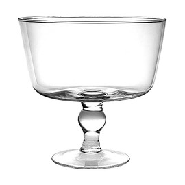 Barski Glass - Trifle Bowl - 8.75" Height - 120 Oz. Fluid Capacity - Beautifully Structured - Made in Europe