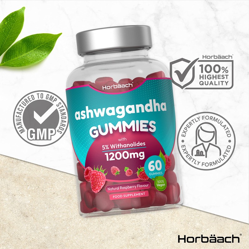 Ashwagandha Gummies | 1200mg | 60 Count | with 5%
