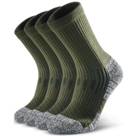 NSRRUN TURTLE Hiking Socks - Winter Thermal Merino Wool Socks for Men & Women - Thick Crew Socks for Hunting Work, Green, X-Large