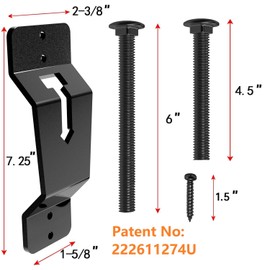 Adamoss Wall Mount Spare Tire Carrier for Enclosed Trailer - Black