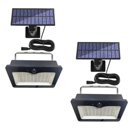 2Pack Solar Outdoor LED Wall Lights,20W Solar Motion Sensor Security Lights with 3 Lighting Modes Cordless LED Flood Light Solar Wall Lights Waterproof Solar Powered Lights for Wall Garden Garage