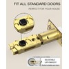 Asidrama 1 Pack Privacy Antique Brass Crystal Door Knob with
