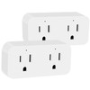 QIACHIP 16A WiFi Dual Smart Socket Outlet Plug 2 pack,Ewelink