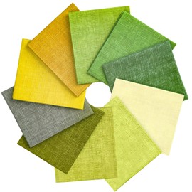 Craftido - 11 Options Solids with Tweed Tonals - Assorted Color Cotton Quilting Fabric Bundles 10pcs Fat Quarters 18"x21" - Medium Weight 5.2oz - for Quilting, Sewing and Crafts – Grasslands