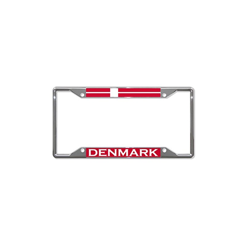 Fastasticdeals Denmark Flag Country License Plate Frame Tag Holder Cover