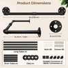 Wall Mounted Clothes Rack 36.4 Inch, 2 Pack Industrial Pipe