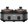 Sunvivi Dual Slow Cooker, Buffet Server & Warmer with 2