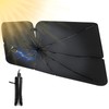 Jisrcha Sun Protection Car Windscreen with 10 Arms, Foldable Car