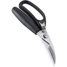 Leifheit Geflügelschere 25 cm, Fleischschere mit extra gehärteten Edelstahlklingen, leichte Knochenzerteilung, Knochenschere, praktische Einhandbedienung, rostfreier Edelstahl, mit Klingensperre