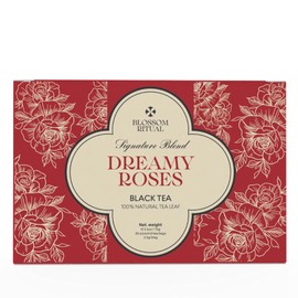 BLOSSOM RITUAL Dreamy Roses – Black Tea Loose Leaf – Natural Based Pyramid Tea Bags – 20 Counts – Rose Petal Infused – Bold Floral Black Tea| 2.65oz