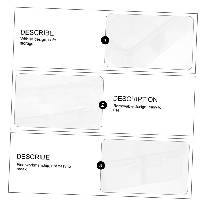 TEHAUX Stackable Storage Boxes 12-Compartment Removable Dividers PP Storage Box