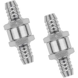 KEWAYO 2pcs 16mm One Way Valve, Aluminum Alloy Air Fuel Oil Check Valve, Non Return Fuel Line, Oil Gasoline Diesel Water Check Valve Check Valve