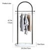 Freestanding Clothing Rack with Marble Base,Modern Black Arch Garment Rack
