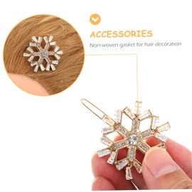 Beavorty 2sets Unique Xmas Hair Clip Snowflake Hairpin Barrette Fashion Hair Decorations for Women 4pcs*2