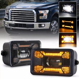 CHUSYYRAY Pair  6000K+3000K Bumper LED turn signal+fog light DRL  50W For 2015 Ford F150