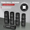 BILITOOLS Lug Nut Socket Set, 1/2 inch Drive Non-Marring Impact