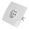 8pcs French Standard Socket 16A Wall Mounted Socket Wall Outlet