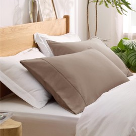 Bedsure Queen Pillowcases Set of 2 - Khaki Pillow Cases Queen Size 2 Pack 20 x 30 inches, Polyester Microfiber, Pillow Case Covers with Envelop Closure