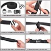 GGXZHT Webbing Strap for Bags with Plastic Buckle Flat Side
