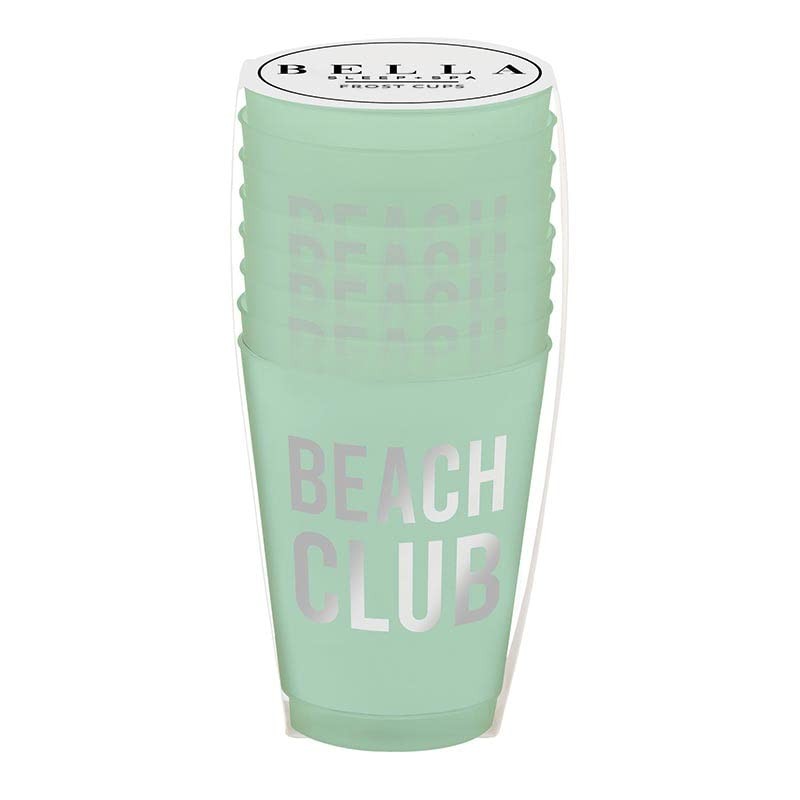 Bella Sleep + Spa Party Cups Reusable BPA-Free Plastic Frost
