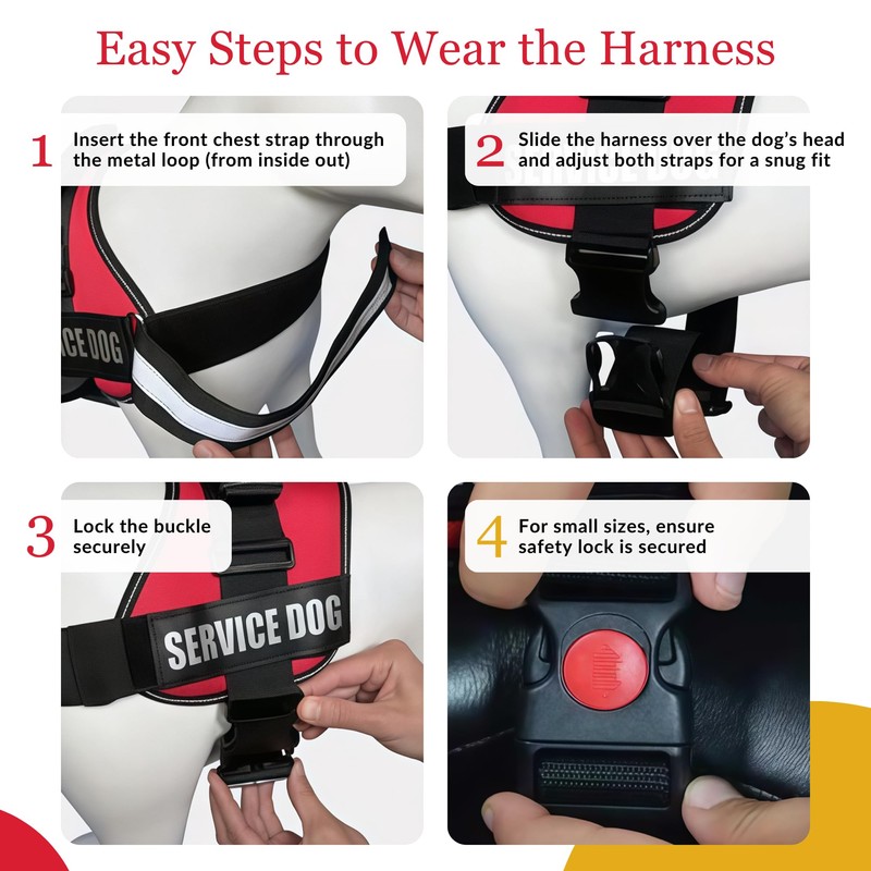 ALBCORP Service Dog Vest Harness – Reflective Service Animal Vest