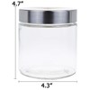 Lawei 6 Pack 27 Oz Clear Glass Jars with Stainless