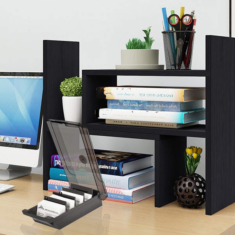 GOCUODE 500 Cards Business Card Box Desktop, Box for Business