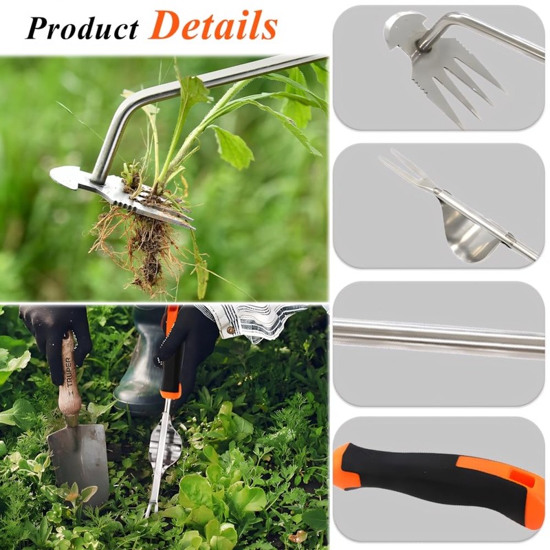 Anyingkai Gardening Hand Weed Cutter, Pack of 2 Stainless Steel