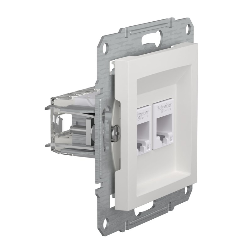 Schneider Electric Asfora EPH4870121D RJ45 Cat.6e Flush-Mounted 2-Way Network Socket
