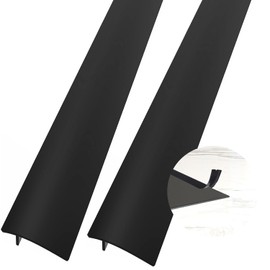 Socpuro Stove Gap Washer, 0.2 x 2.5 inches (6 x 63 mm), Wide Gap Washer, Black, Kitchen, Washbasin, Washing Machine, Gap Filling, Cover, Rubber, Gas Stove, Gap Tape, Splash Prevention, Free Cut, Gap