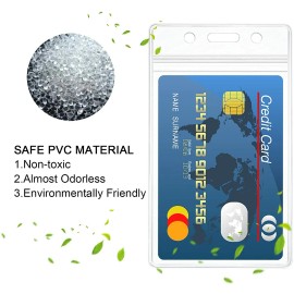 Mifflin Card Holder WATERPROOF ID Clear theme park business credit badge vertical name