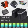 DOMEN Double Bicycle Pannier Bag for Rear Racks, Black