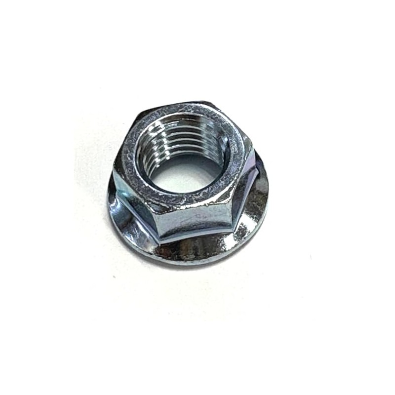 M10 P=1.25 (Fine Pitch) Flange Nut with Serate Uniqlo Plated,
