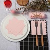 200 Pack Cocktail Napkin 2-Ply Scalloped Edged Dessert Napkins Folded