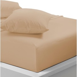 Fitted Sheet Small Double / 4ft Latte Soft, Deep Pocket, Wrinkle Free, Easy Care Poly Cotton (SD latte)