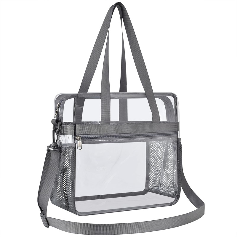 Oraben Clear Bag Stadium Approved 12x6x12 Tote Bag with Removable