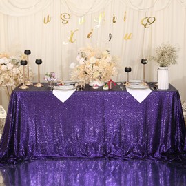 Eternal Beauty Sparkly Rectangle Sequin Tablecloths 127X180cm Wedding Party Banquet 50x80inches Rectangle