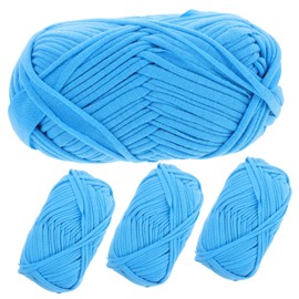 VILLFUL 4 Rolls Braided Yarns Thick Hand Weaving Yarn for DIY Projects Comfortable Knitting Supply for Blankets Bags and Crafts Each for Home Sewing